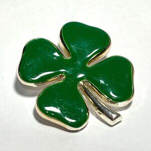 Vintage Four Leaf Clover Lapel Pin Brooch signed Best